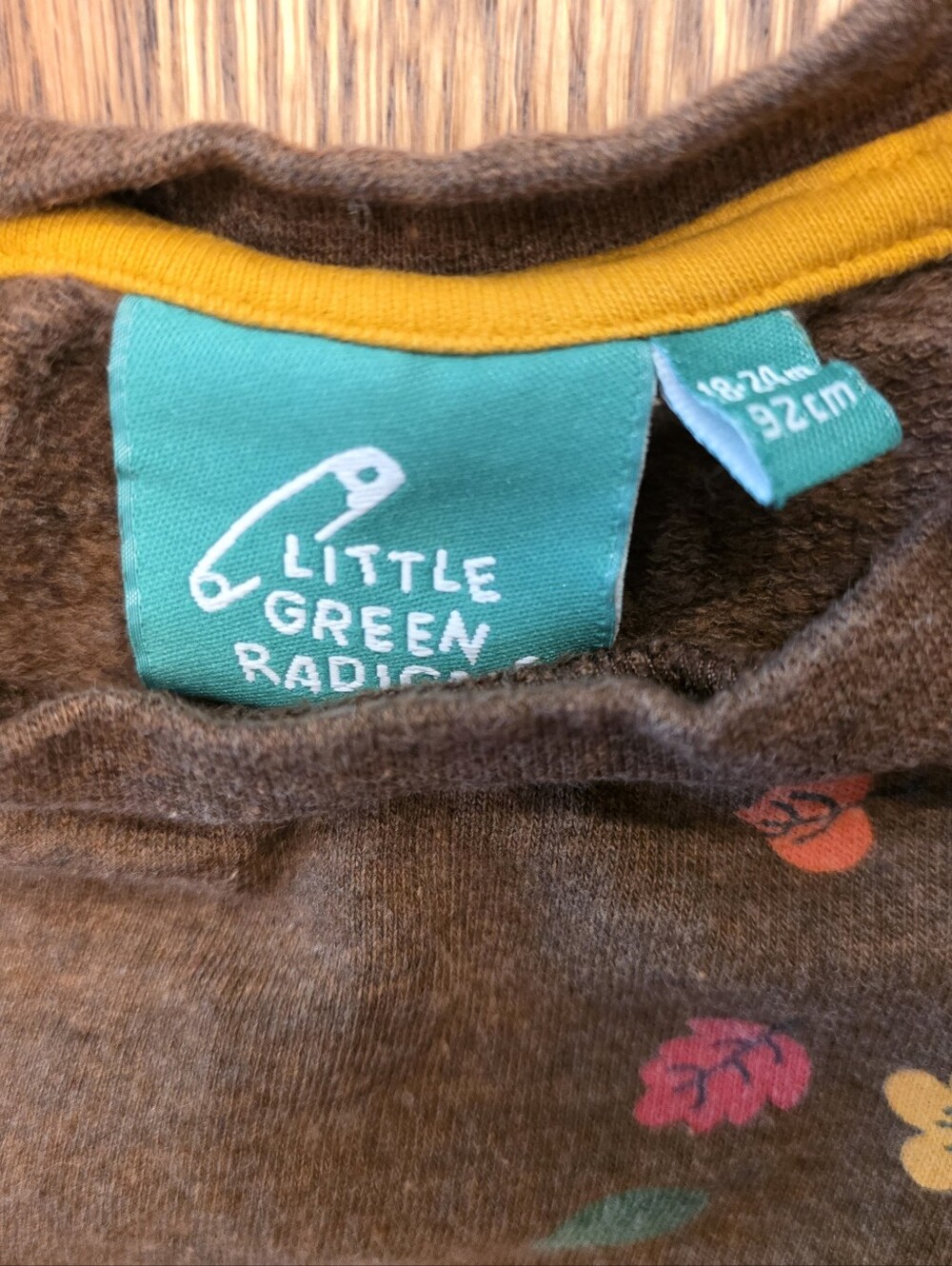 Little Green Radicals 18-24 Months Fall Leaves Leaf Sweatshirt Dress Organic - Picture 3 of 3